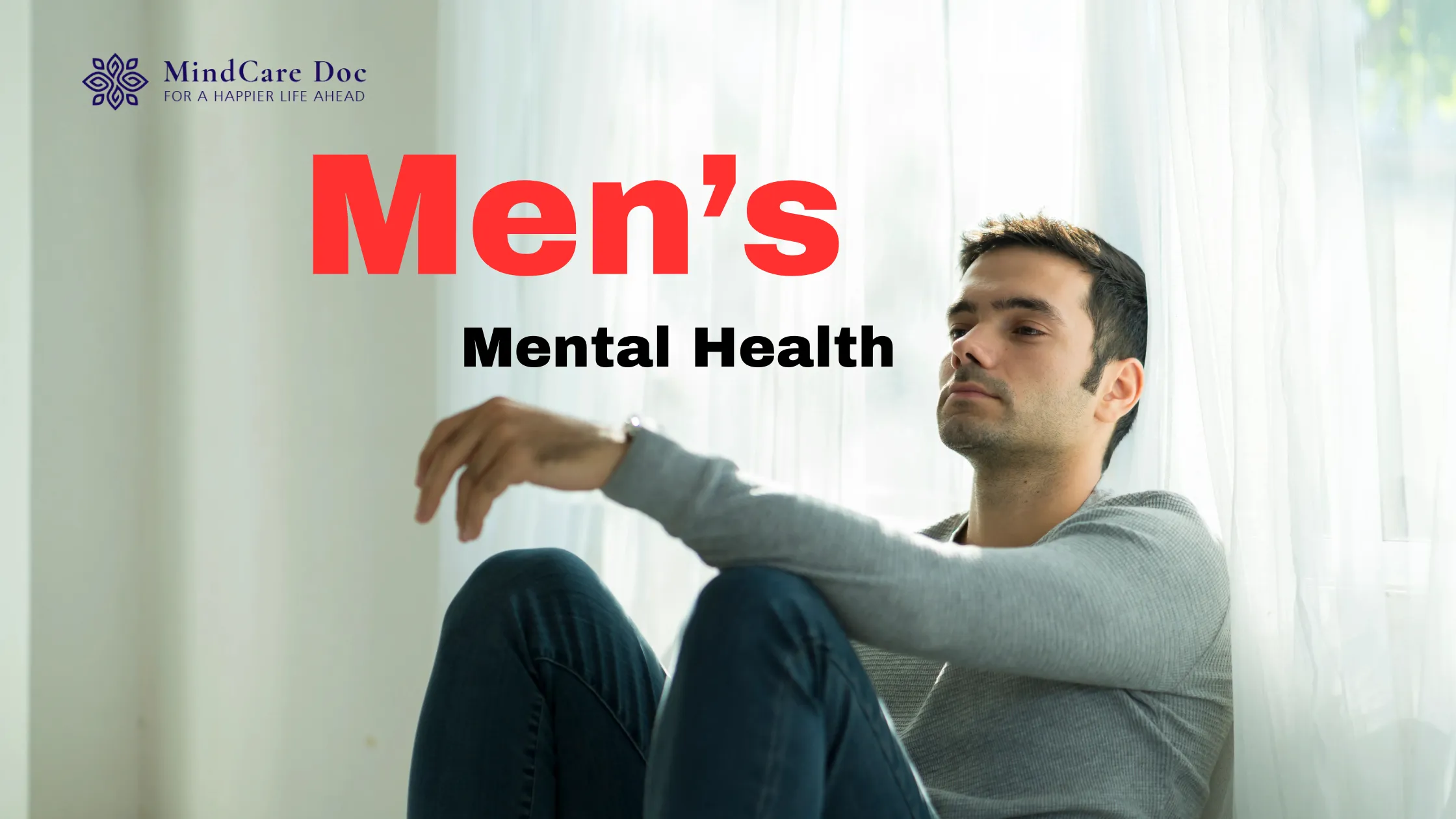 a men he is suffering some mental health issues like depression he is suffering and its a kind of Men's mental health problems