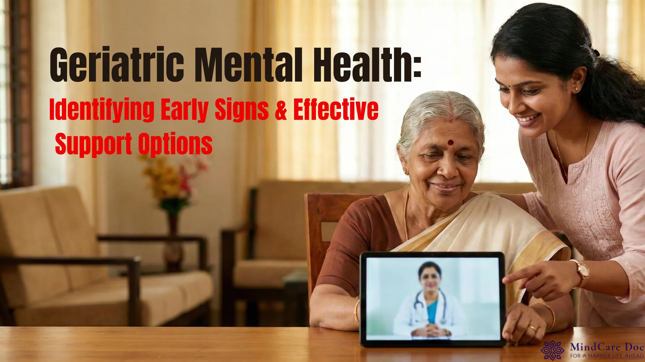 Early signs of geriatric mental health issues and professional support for seniors