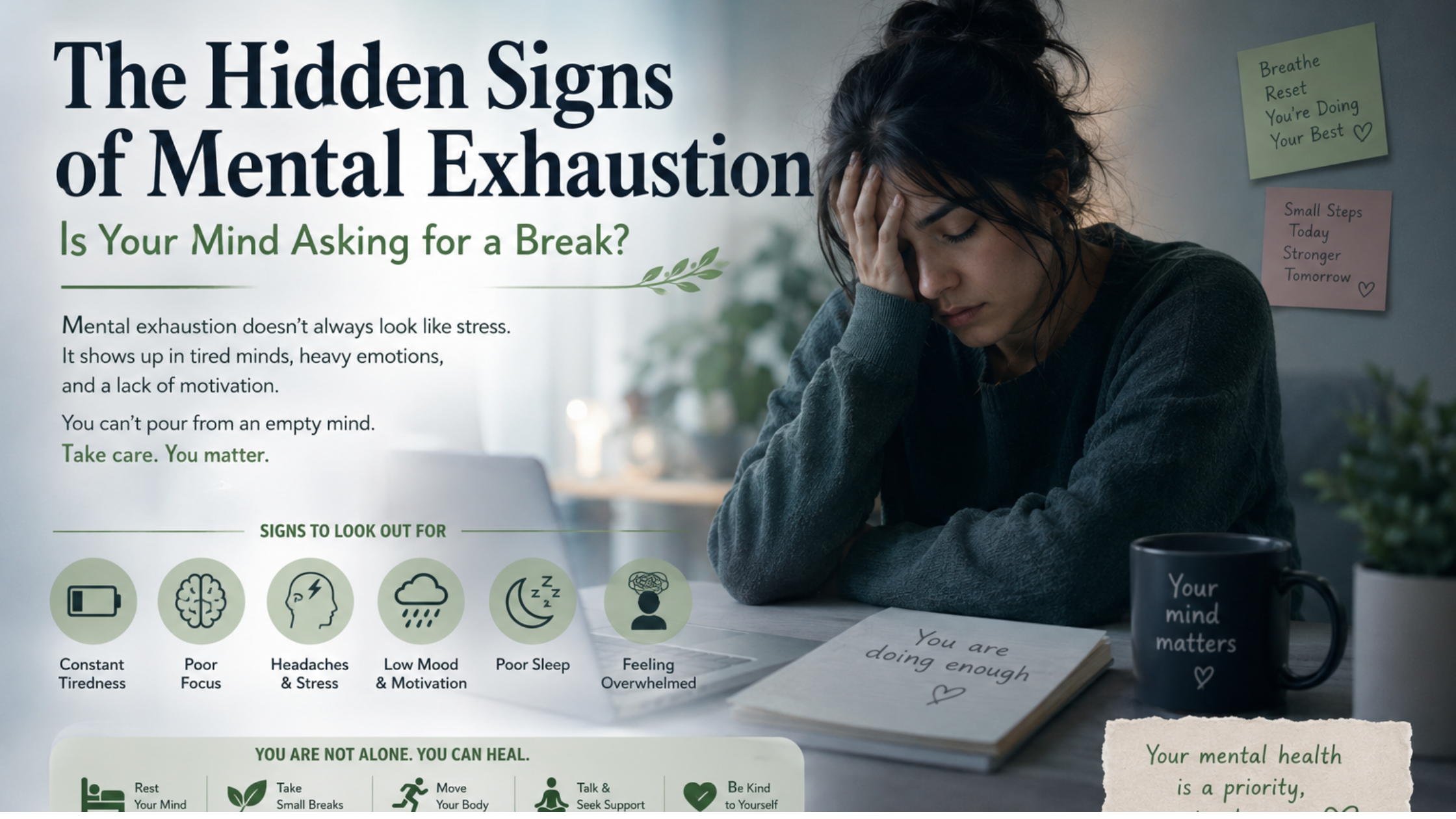 signs of mental exhaustion include/mindcare