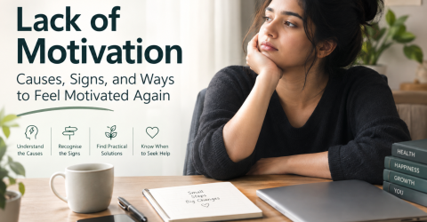 Woman experiencing lack of motivation and mental exhaustion
