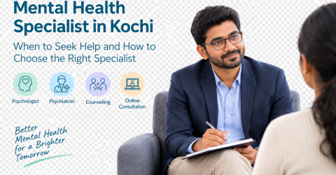 Mental health specialist in Kochi providing professional psychological counselling in a calm and supportive setting